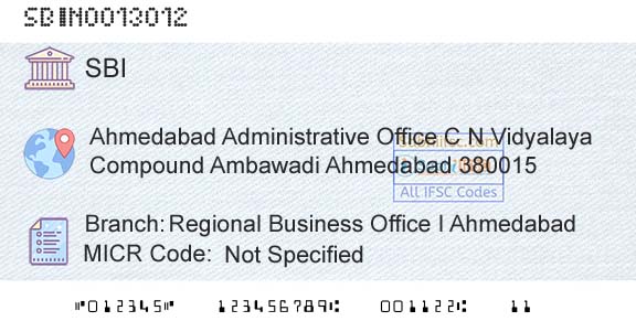 State Bank Of India Regional Business Office I AhmedabadBranch 