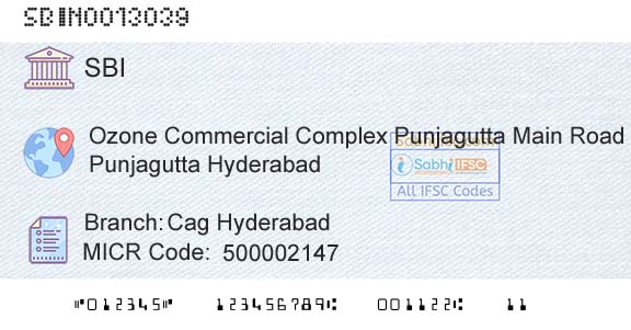 State Bank Of India Cag HyderabadBranch 