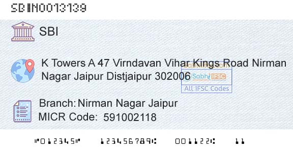 State Bank Of India Nirman Nagar JaipurBranch 