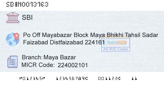 State Bank Of India Maya BazarBranch 