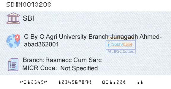 State Bank Of India Rasmecc Cum SarcBranch 