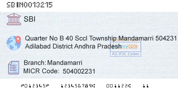 State Bank Of India MandamarriBranch 
