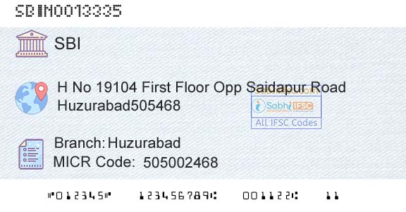 State Bank Of India HuzurabadBranch 
