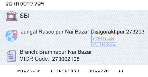 State Bank Of India Bramhapur Nai Bazar Branch 