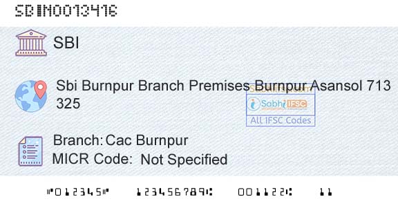 State Bank Of India Cac BurnpurBranch 