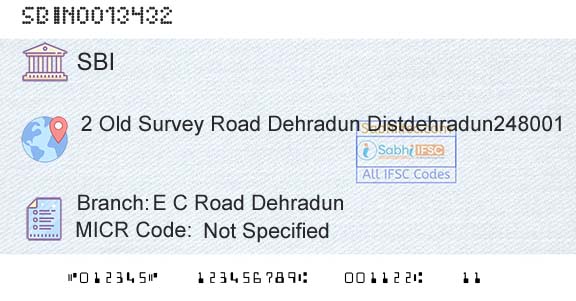 State Bank Of India E C Road DehradunBranch 