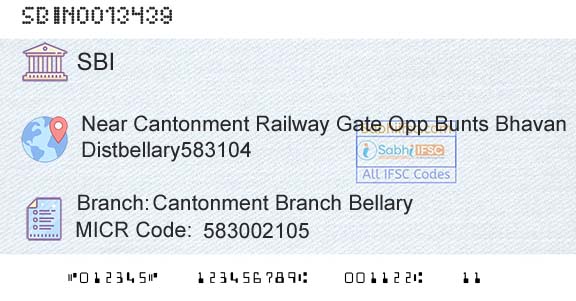 State Bank Of India Cantonment Branch BellaryBranch 