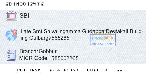 State Bank Of India GobburBranch 
