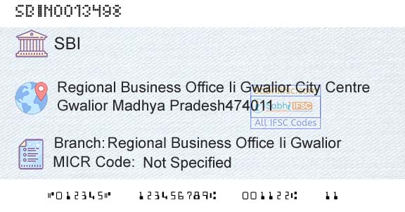 State Bank Of India Regional Business Office Ii GwaliorBranch 