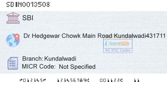 State Bank Of India KundalwadiBranch 