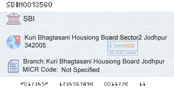 State Bank Of India Kuri Bhagtasani Housiong Board JodhpurBranch 