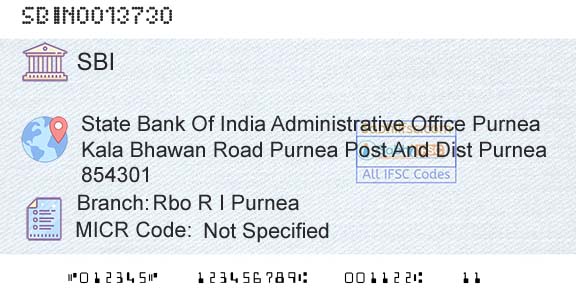 State Bank Of India Rbo R I PurneaBranch 