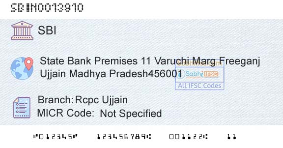 State Bank Of India Rcpc UjjainBranch 