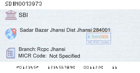 State Bank Of India Rcpc JhansiBranch 