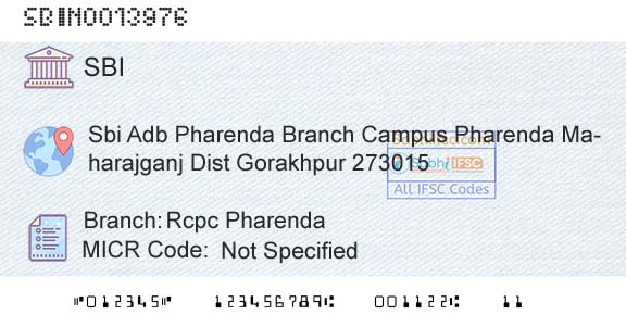 State Bank Of India Rcpc PharendaBranch 