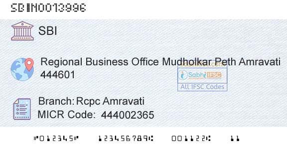 State Bank Of India Rcpc AmravatiBranch 