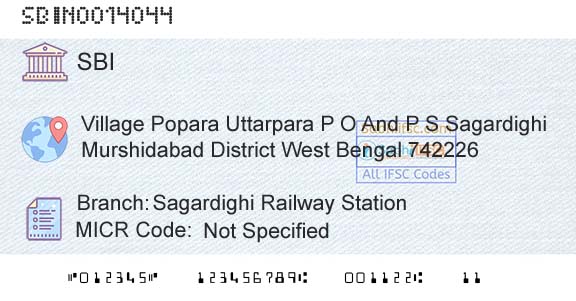 State Bank Of India Sagardighi Railway StationBranch 