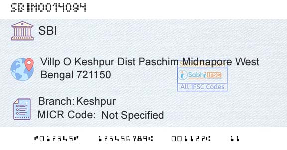 State Bank Of India KeshpurBranch 