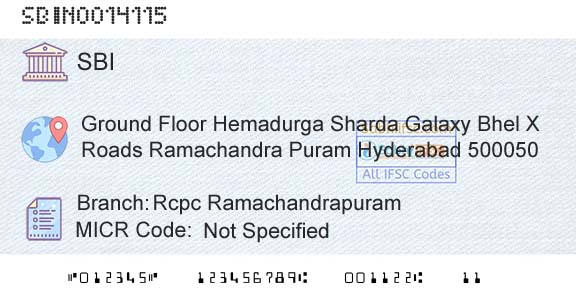 State Bank Of India Rcpc RamachandrapuramBranch 