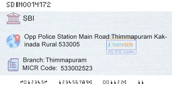 State Bank Of India ThimmapuramBranch 