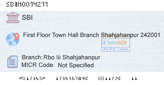 State Bank Of India Rbo Iii ShahjahanpurBranch 