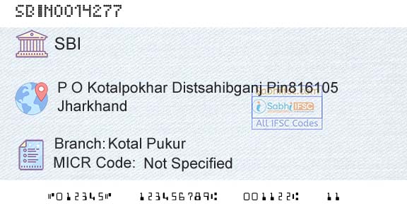 State Bank Of India Kotal PukurBranch 