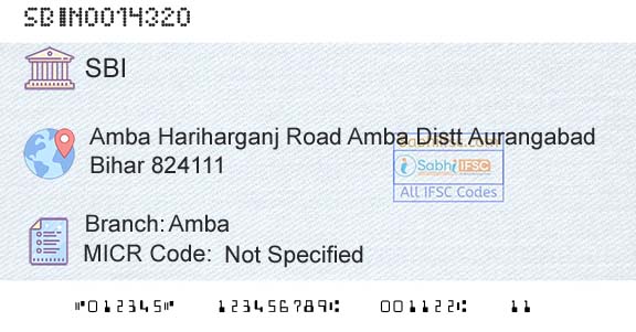 State Bank Of India AmbaBranch 