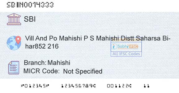 State Bank Of India MahishiBranch 