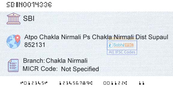 State Bank Of India Chakla NirmaliBranch 