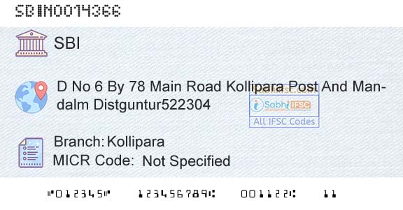 State Bank Of India KolliparaBranch 