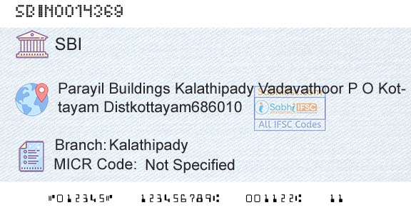 State Bank Of India KalathipadyBranch 