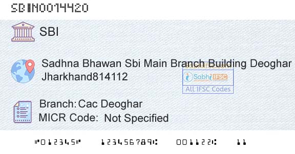 State Bank Of India Cac DeogharBranch 