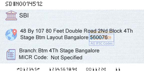 State Bank Of India Btm 4th Stage BangaloreBranch 
