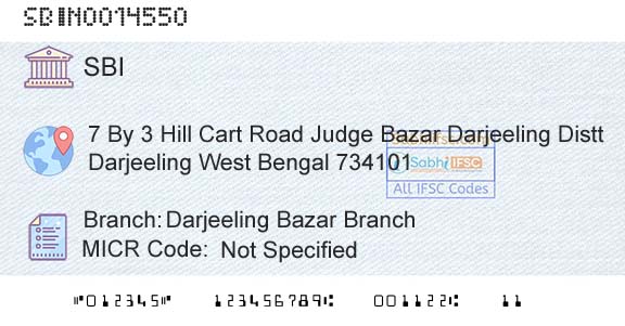 State Bank Of India Darjeeling Bazar BranchBranch 