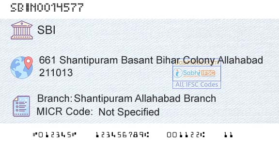 State Bank Of India Shantipuram Allahabad BranchBranch 