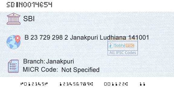 State Bank Of India JanakpuriBranch 