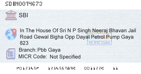 State Bank Of India Pbb GayaBranch 