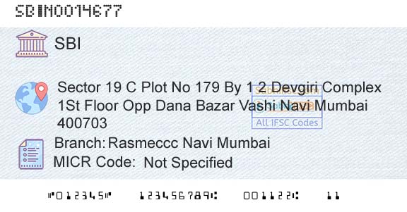 State Bank Of India Rasmeccc Navi MumbaiBranch 