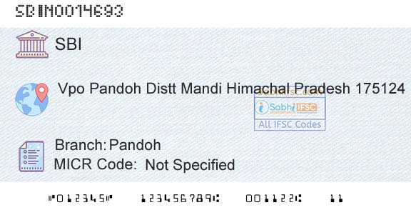 State Bank Of India PandohBranch 