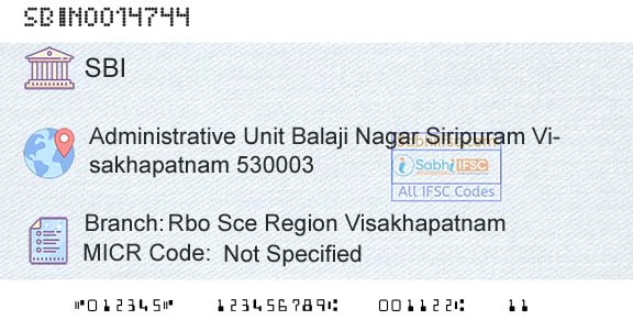 State Bank Of India Rbo Sce Region VisakhapatnamBranch 