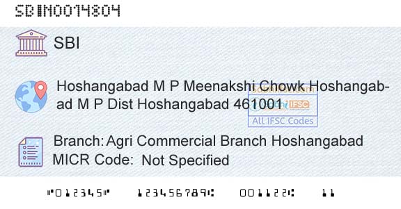 State Bank Of India Agri Commercial Branch HoshangabadBranch 