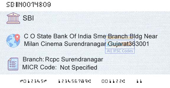 State Bank Of India Rcpc SurendranagarBranch 