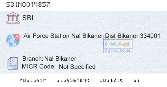 State Bank Of India Nal BikanerBranch 