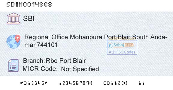 State Bank Of India Rbo Port BlairBranch 