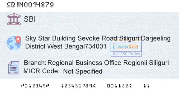 State Bank Of India Regional Business Office Regionii SiliguriBranch 