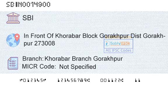 State Bank Of India Khorabar Branch GorakhpurBranch 