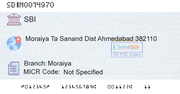State Bank Of India MoraiyaBranch 