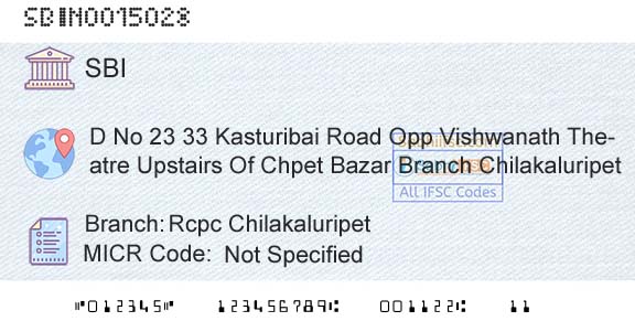 State Bank Of India Rcpc ChilakaluripetBranch 