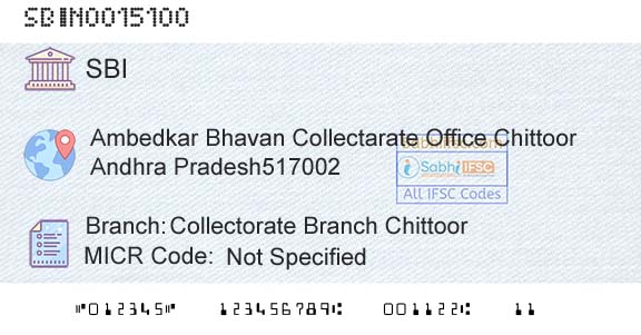 State Bank Of India Collectorate Branch ChittoorBranch 