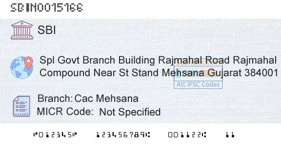 State Bank Of India Cac MehsanaBranch 